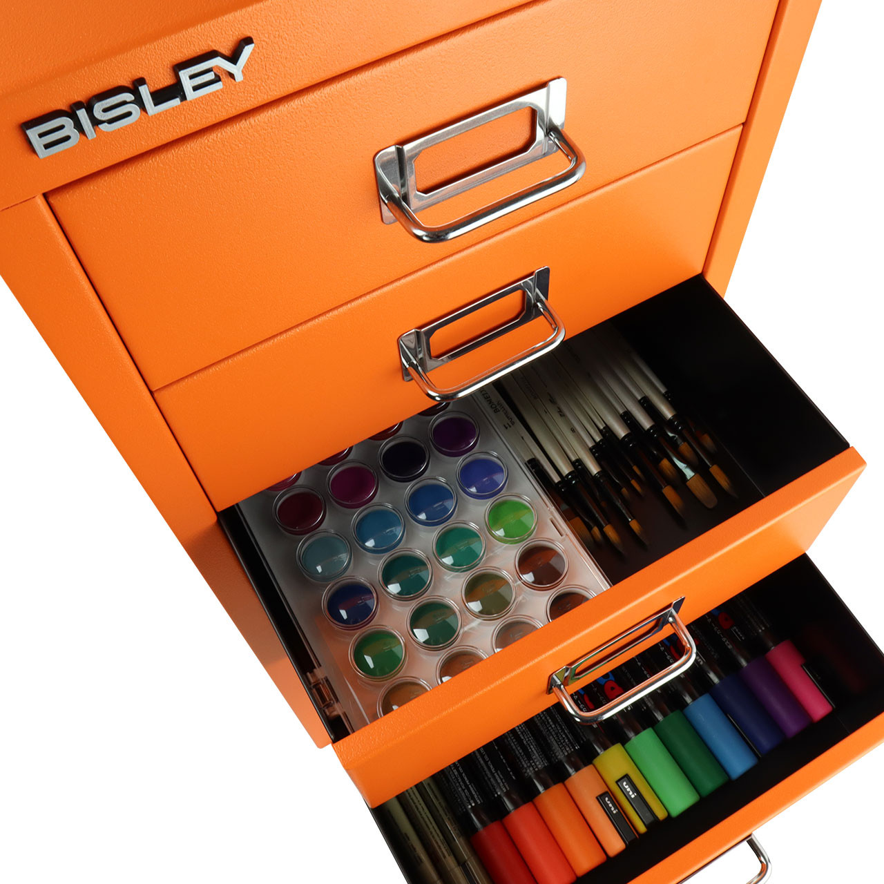 Bisley 6-Drawer Under-Desk MultiDrawer Steel Cabinet - Bindertek