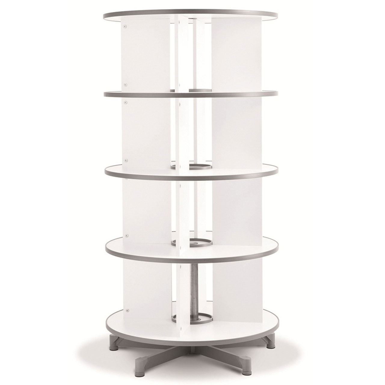 Moll One Turn Binder & File Carousel, 4-Tier Shelving - Bindertek