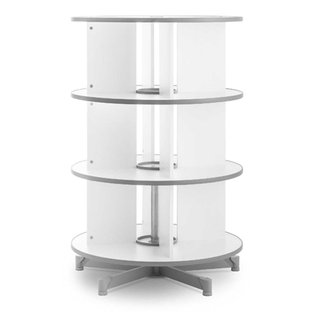 Moll One Turn Binder & File Carousel, 3-Tier Shelving - Bindertek