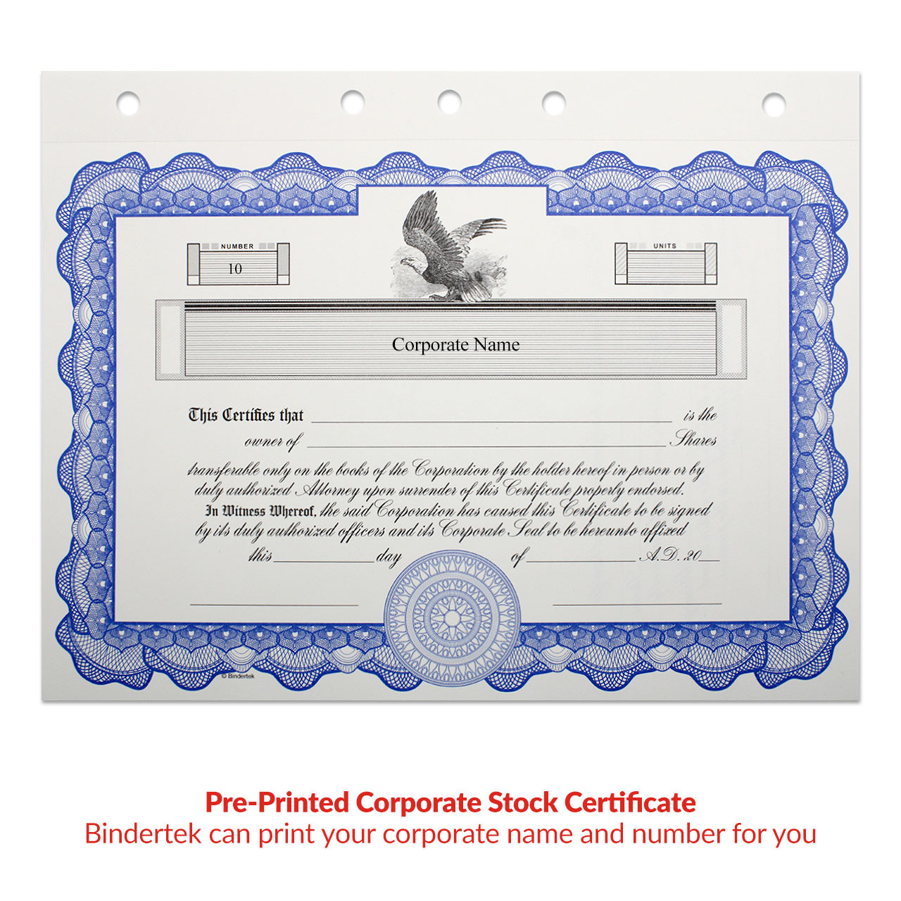 Stock Certificate Template