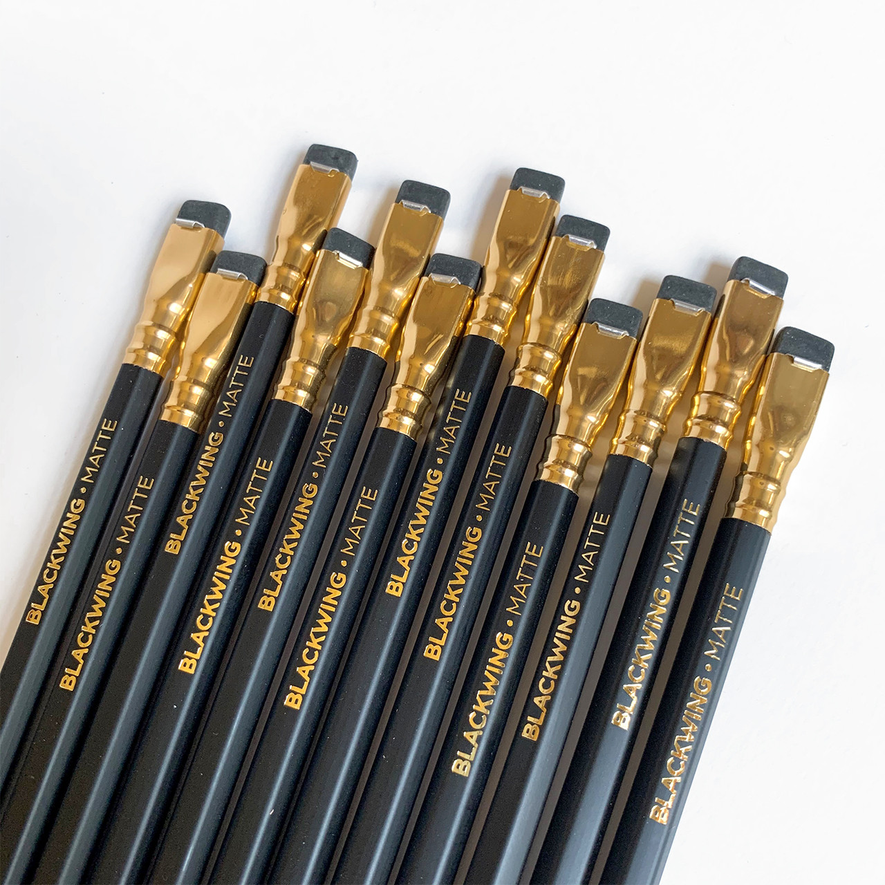 Personalized Matte Black Pencils with Black Wood - 1 Color Imprint