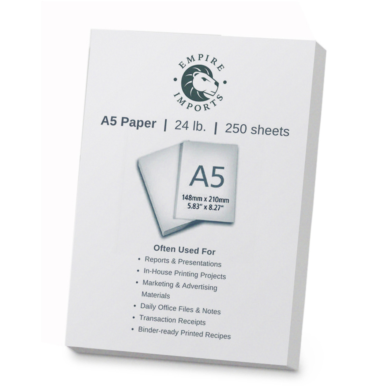 White Cover Paper in Any Size & Weight