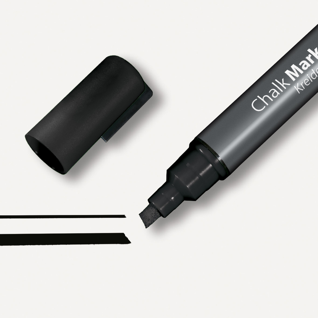 Sigel Chalk Marker for Magnetic Glass Boards Black