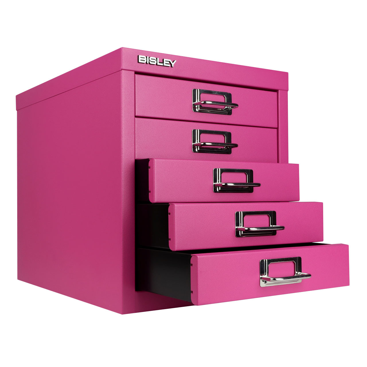 Bisley 5-Drawer Steel Desktop Multidrawer Storage Cabinet, Light Grey -  BDSMD5LG 