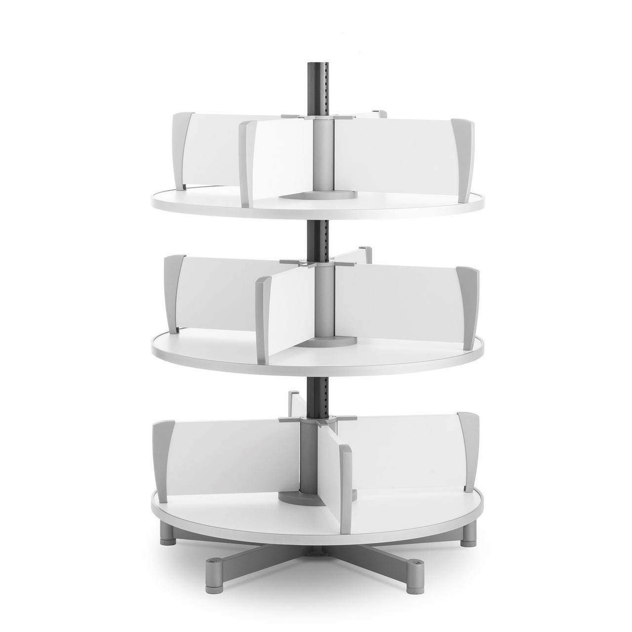 Moll Deluxe Binder & File Carousel, 3-Tier Shelving - Bindertek