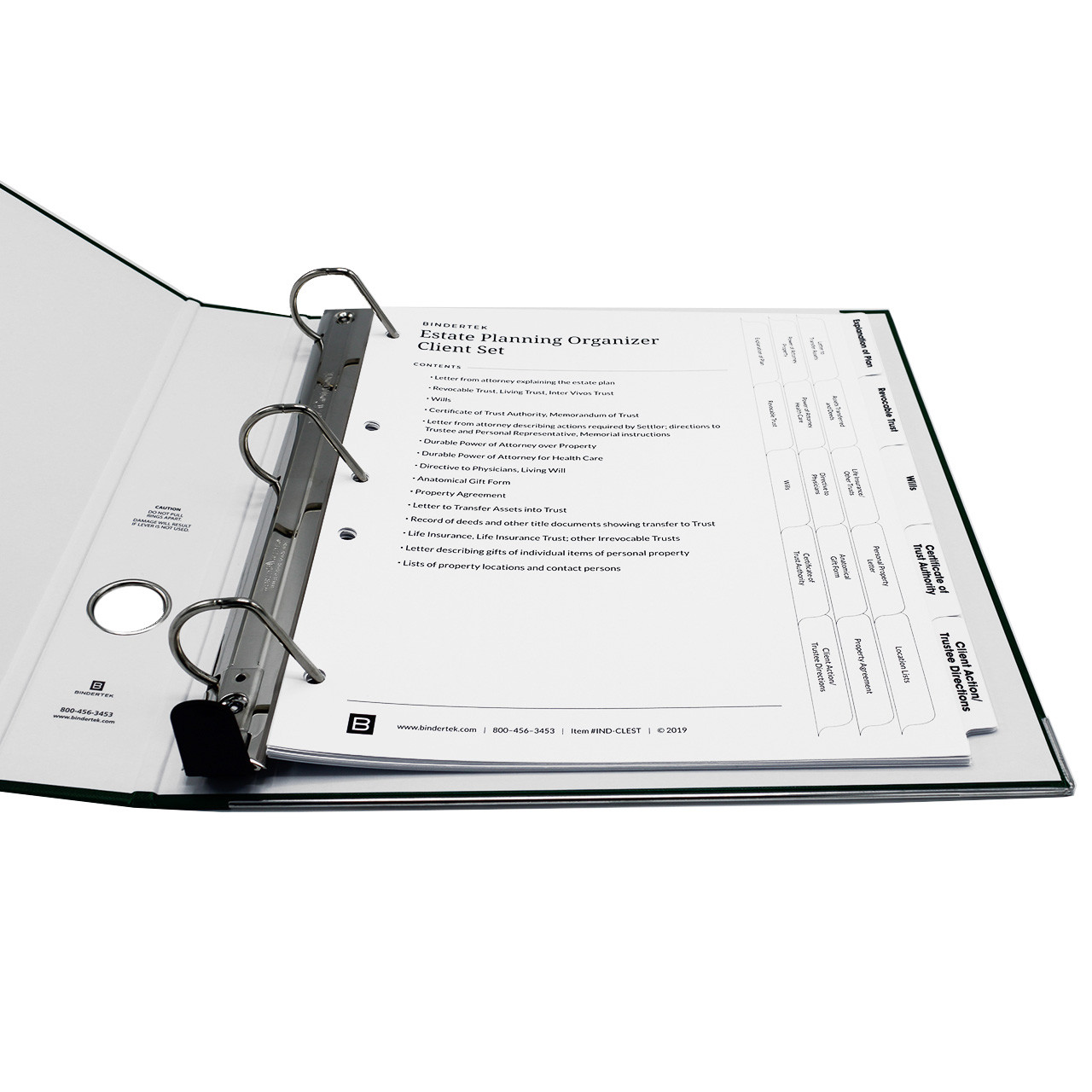 Estate Planning Index Tab Dividers for Clients and Personal Use Bindertek