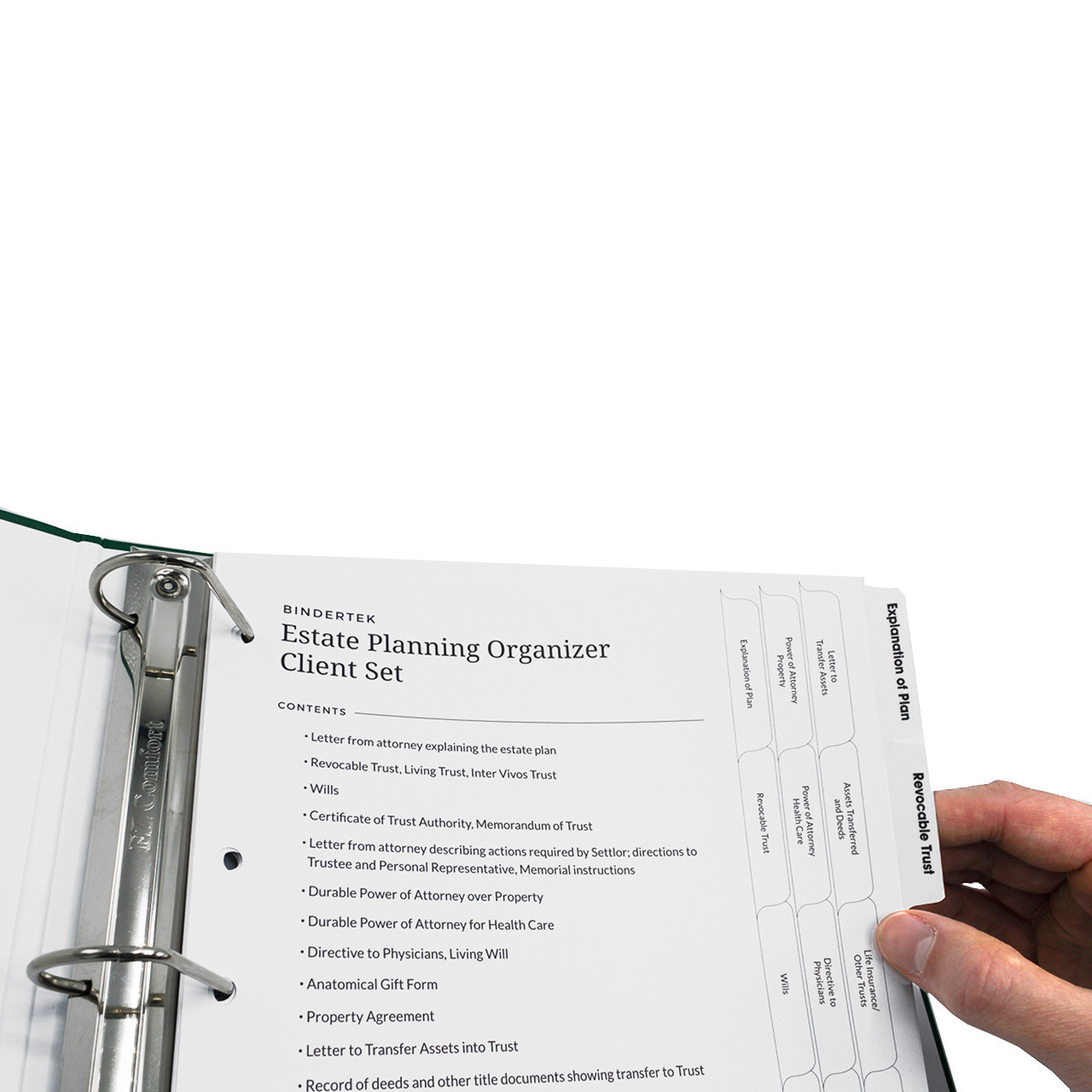 Estate Planning Index Tab Dividers for Clients and Personal Use Bindertek