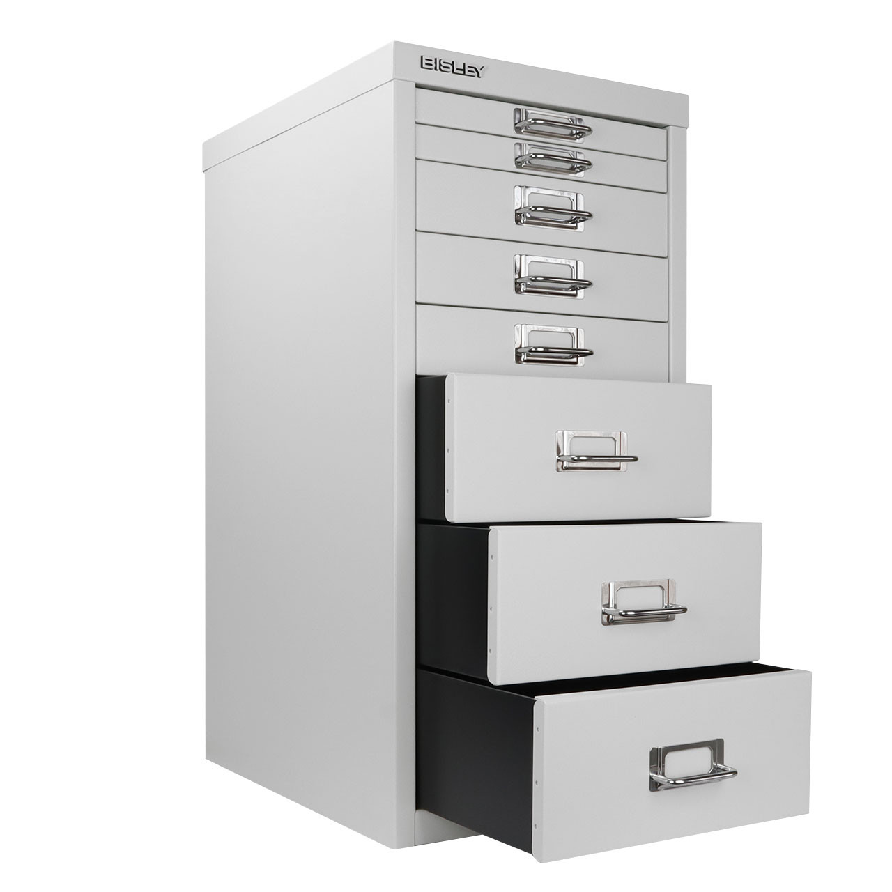 Bisley 3-Drawer Desktop Multidrawer Steel Cabinet Black