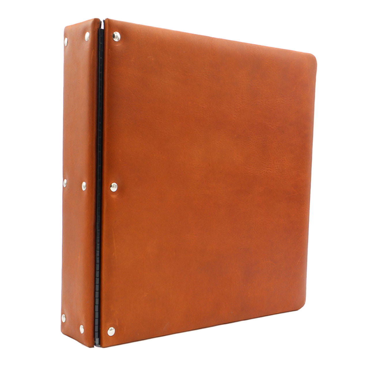 Premium Leather 3-Ring Binder Cognac 2.5