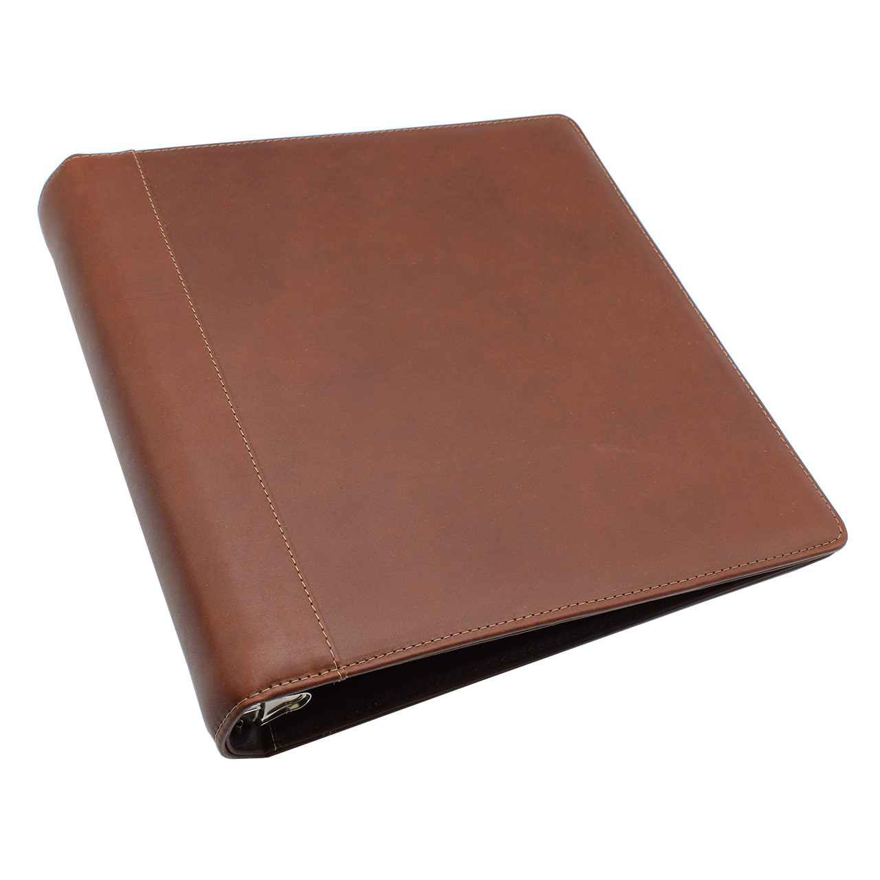 Leather 3 Ring Binder, A Ringed Binder of Real Full Grain