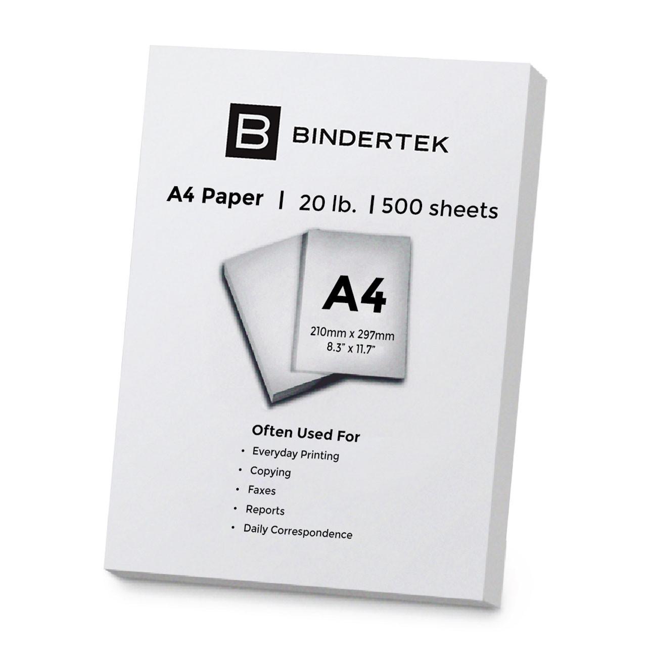 European Size Paper Bindertek A4 Multi-Purpose Paper - 500 Sheet Ream ...