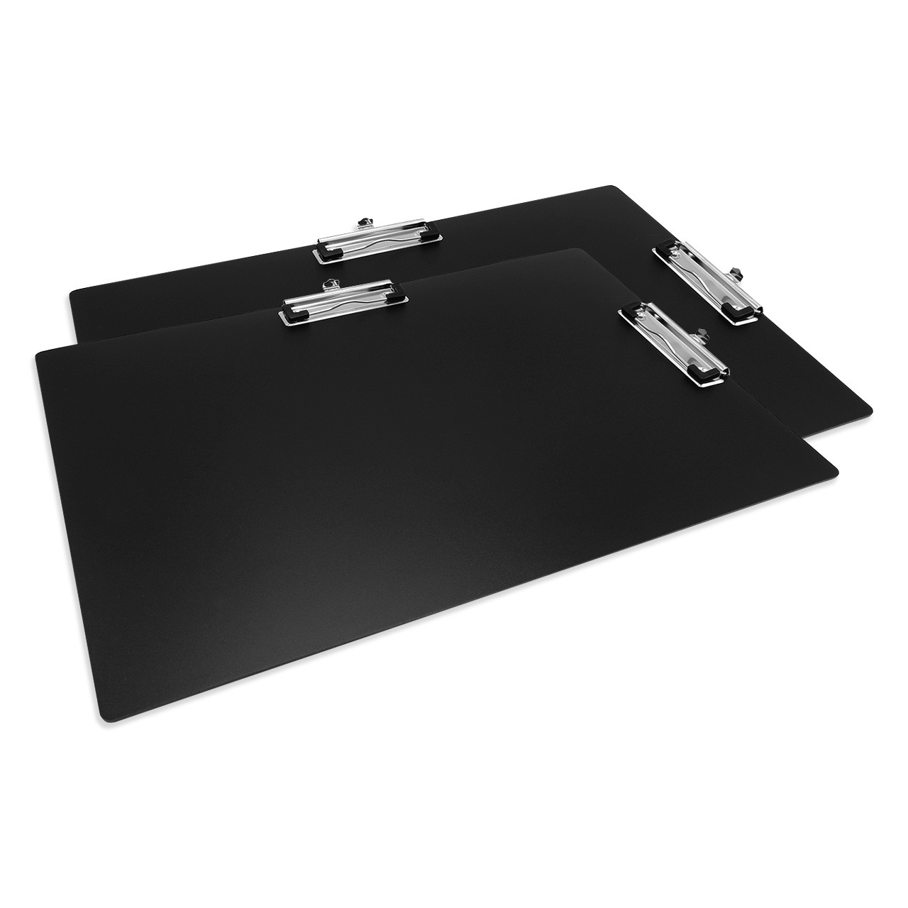  Double Clip 11x17 Clipboard Plastic Extra Large Clipboard  11x17 Black 2 Pack