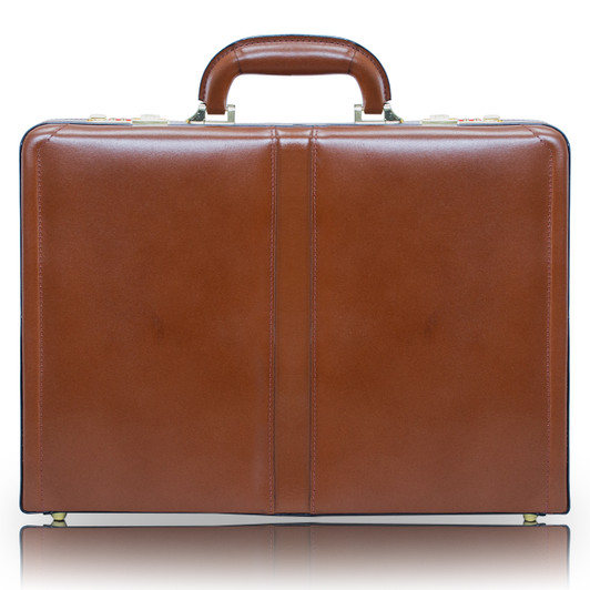 Melrose 9703 - 15” Leather Vertical Detachable-Wheeled Case