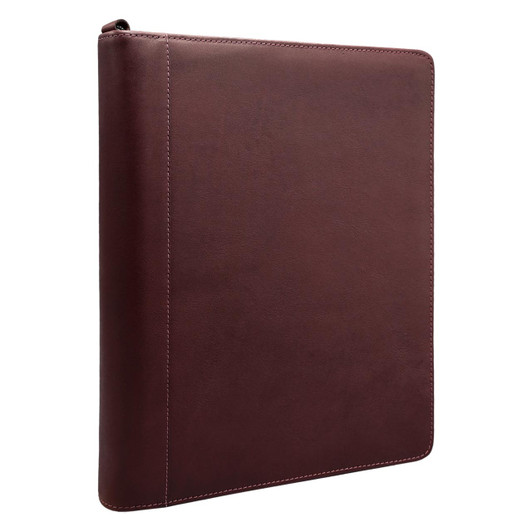 Premium Leather 3-Ring Zippered Binder