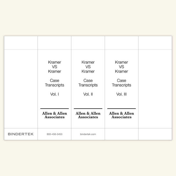 Insertable Spine Labels for 4" Binders