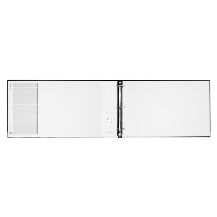 One-Touch Ledger-Sized 3-Ring Binder for 11" x 17" Paper, 2" Spine, Open