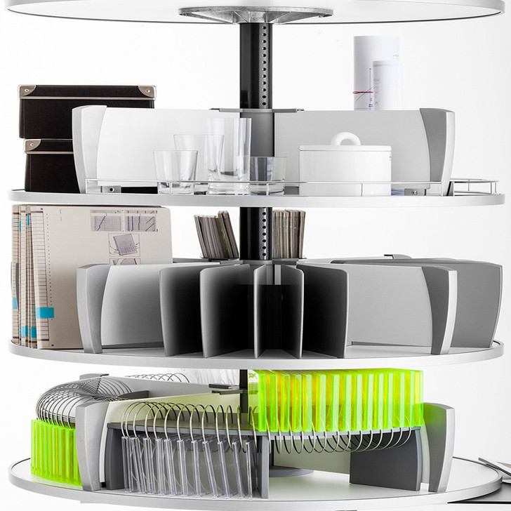 Moll Deluxe Binder & File Carousel Organizer Set, 5 Dividers per Quadrant