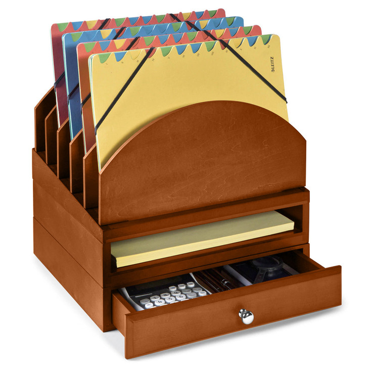 wood file organizer desktop