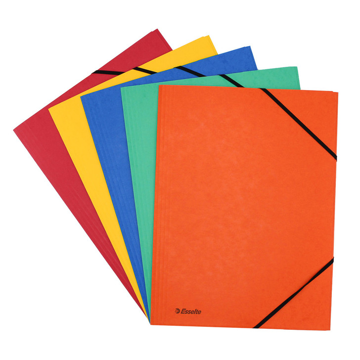 Leitz A4 Folder With Elastic Closure – Cardboard File For 150 Sheets, Pack Of 5, Black - View #2