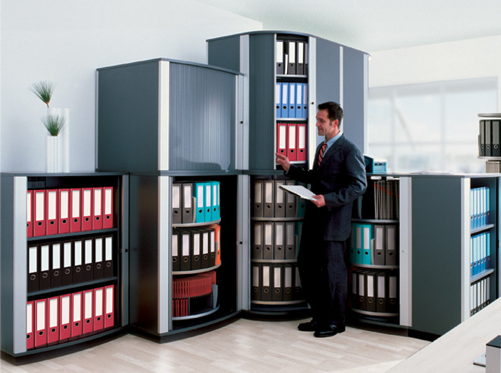 Moll LockFile Binder & File Carousel Cabinet, 6-Tier