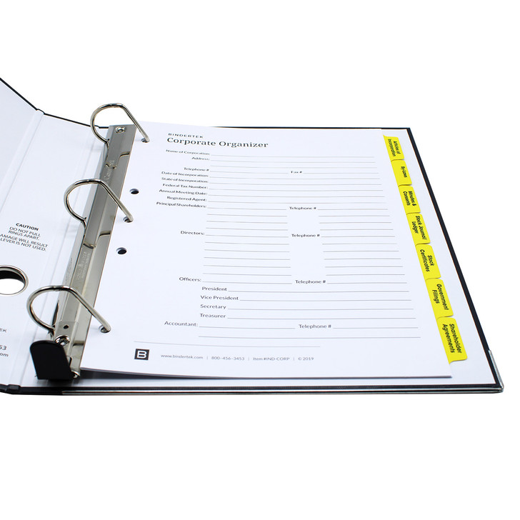 Corporate Index Tab Dividers