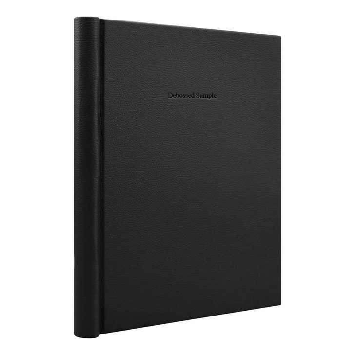 Faux Leather Thesis Springback Binder, 1" Spine, Debossed Sample