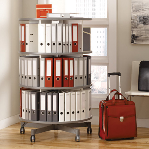 Moll One Turn Binder & File Carousel, 5-Tier Shelving