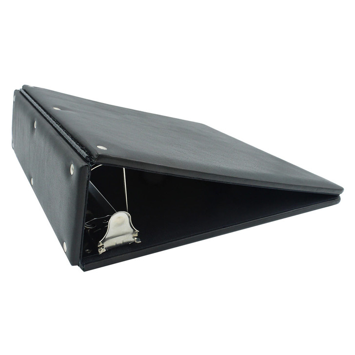 Premium Leather 3-Ring Binder, D-Shaped Rings, Spine Photo