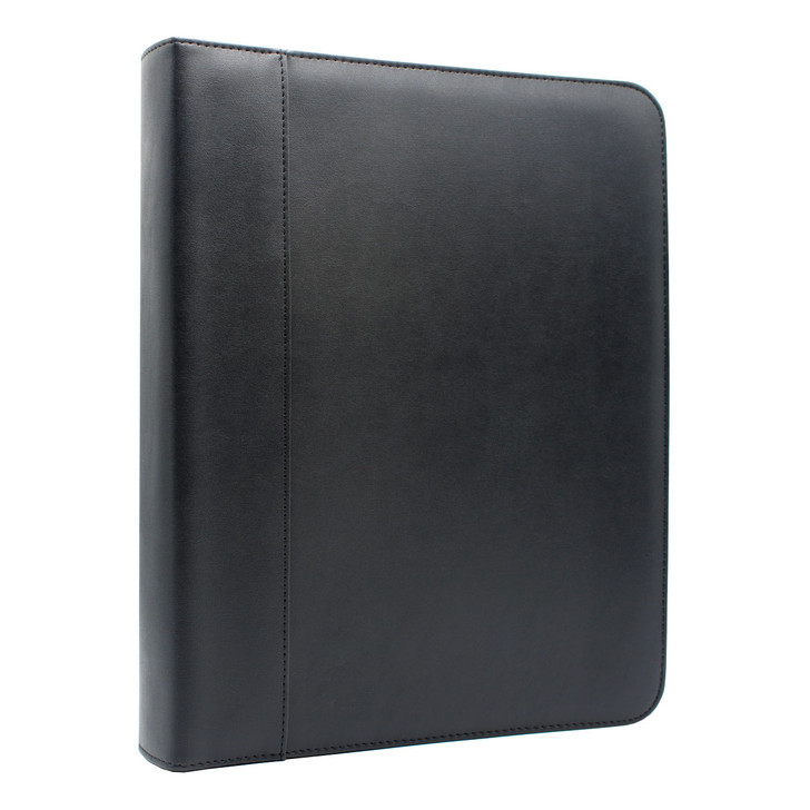 Zippered Faux Leather 3-Ring Binder, 2” Spine