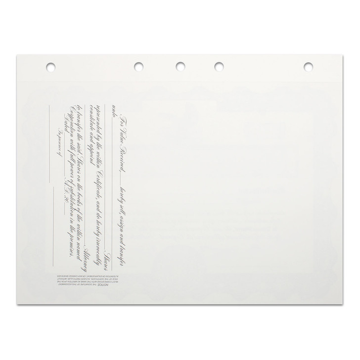 Corporate Kit, 3-Ring Zippered Faux Leather Binder, Stock Certificate Backside