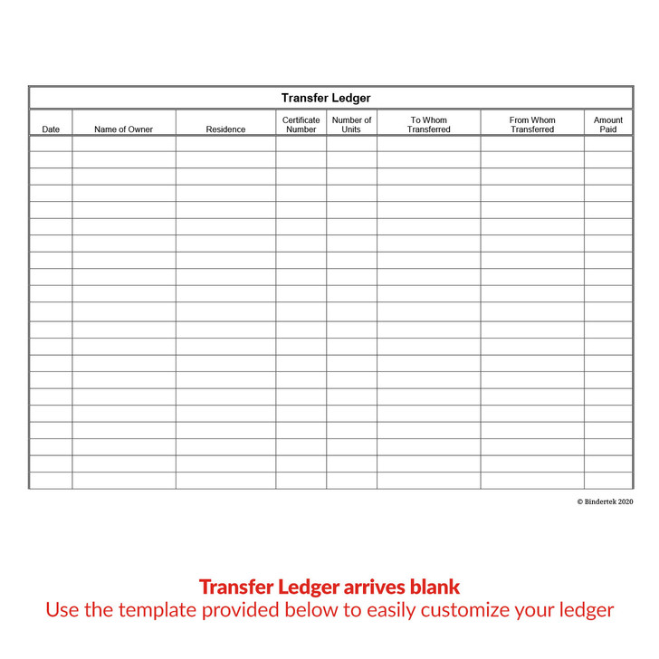 LLC Kit, 3-Ring Zippered Faux Leather Binder, Blank Transfer Ledger
