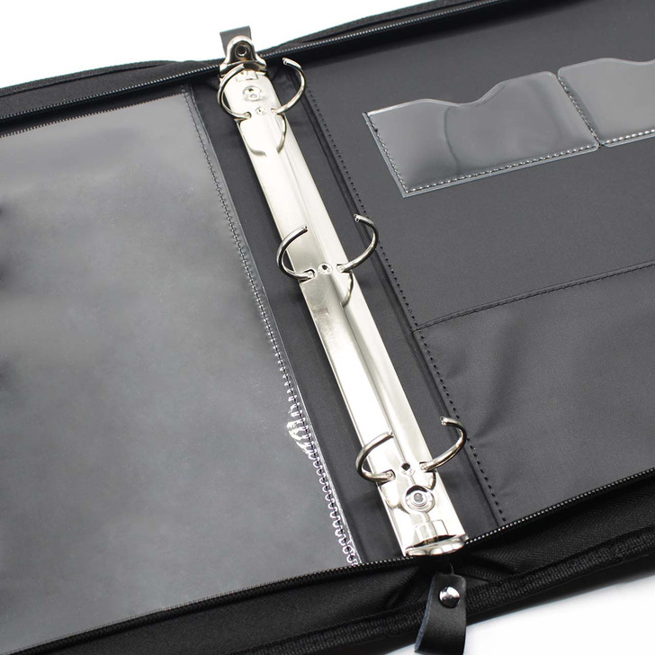 LLC Kit, 3-Ring Zippered Faux Leather Binder, Ring Mechanism