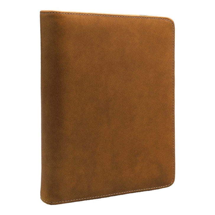 Premium Leather 3-Ring Junior Zippered Binder