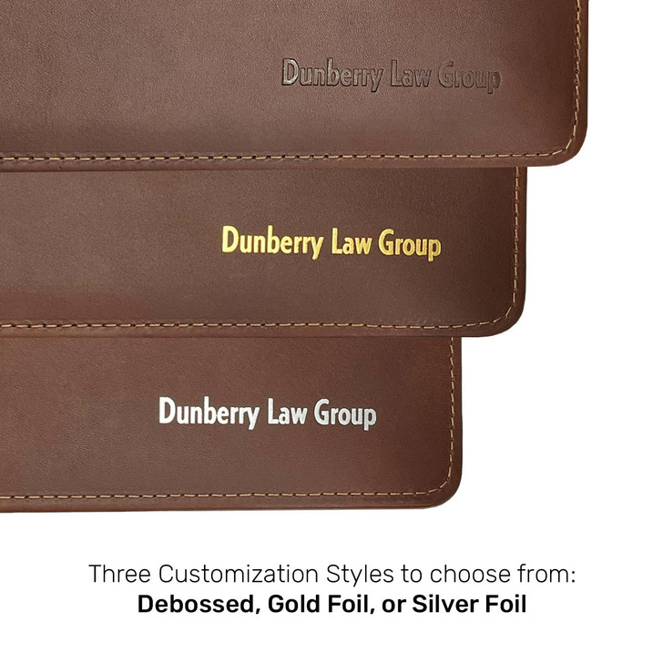 Premium Leather 3-Ring Junior Zippered Binder Customization Style Options