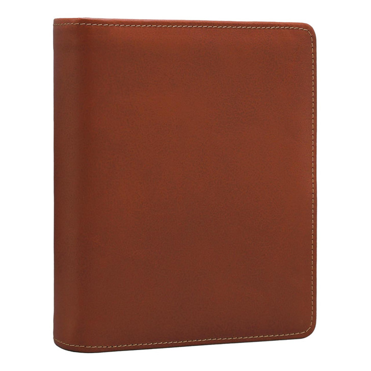 Premium Leather 3-Ring Junior Zippered Binder