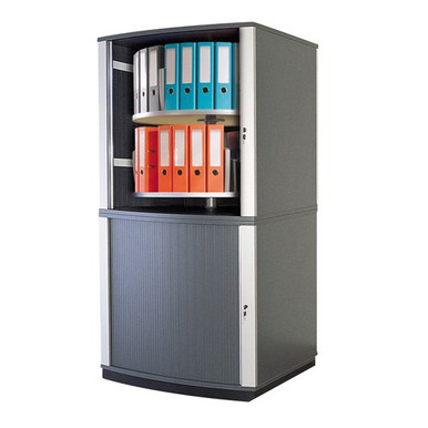 Moll LockFile Binder & File Carousel Cabinet, 4-Tier - Bindertek