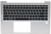 M36311-001 - Silver Palmrest Assembly with Backlit Keyboard (No Touchpad) for EliteBook 840 845 745 G7 G8
