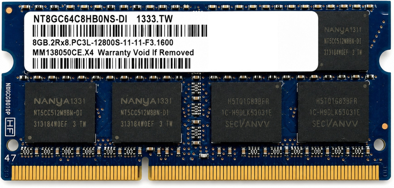 NT8GC64B8HB0NS-DI - 8GB (1x8GB) 1600Mhz PC3-12800S DDR3-1600 204
