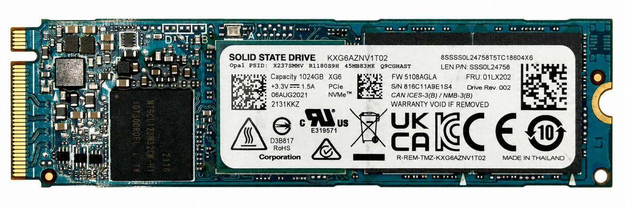00UP492 - SSD M.2 2280 PCIe NVMe 1024GB OPAL 2.0 FRU