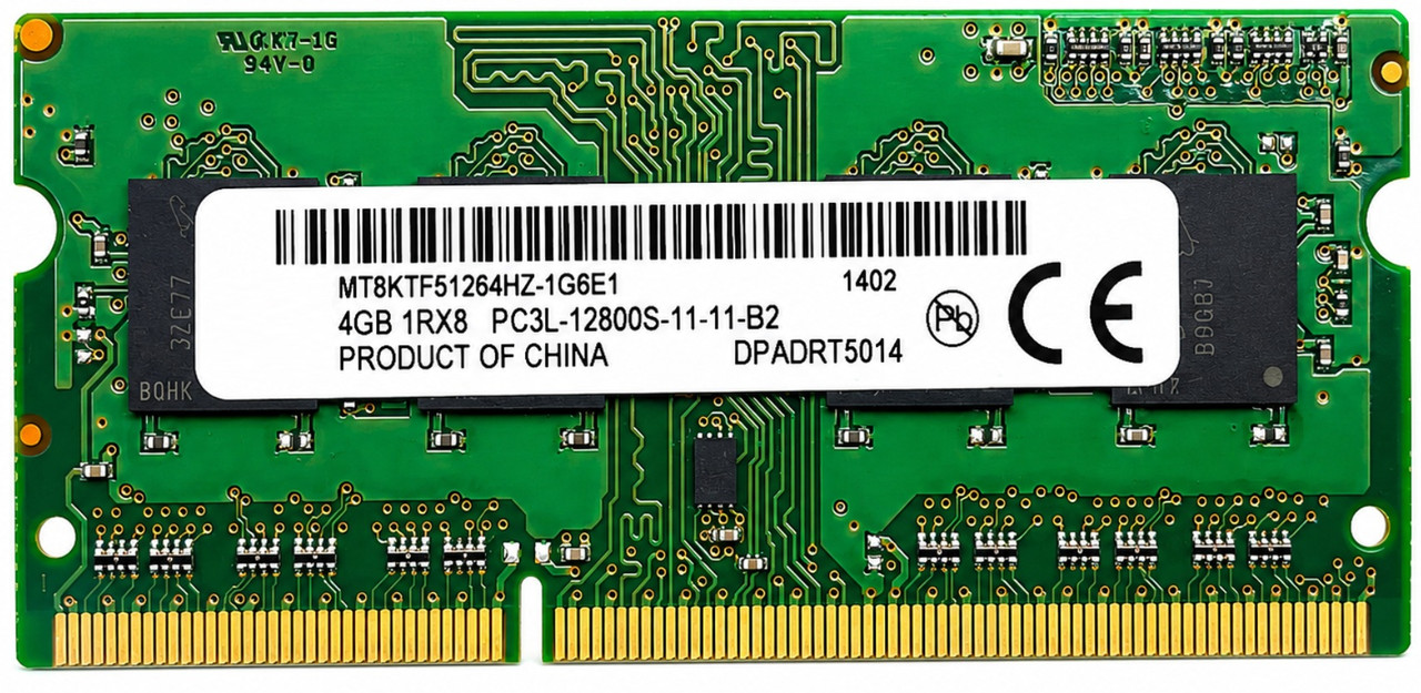 Micron MT8KTF51264HZ-1G6E1 - 4GB (1x4GB) 1600Mhz PC3L-12800S DDR3