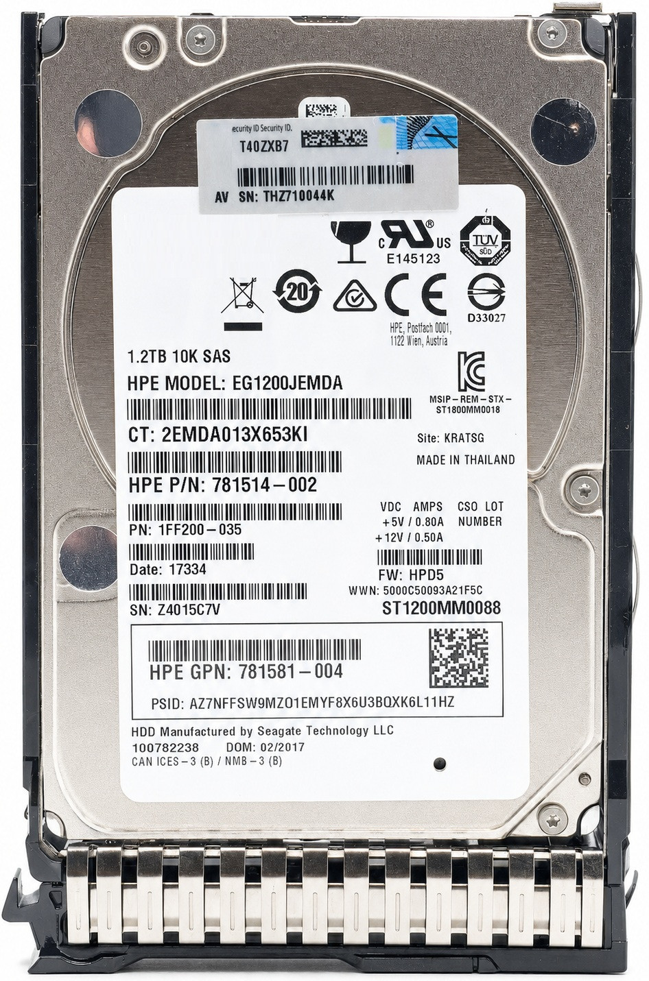 876936-002 - 1.2TB 10K RPM 12Gbps SAS 2.5