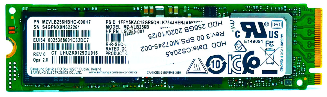 SAMSUNG M.2 NVMe SSD 256GB 5枚セット Samsung MZ-HPU256T/005 - 256GB NVMe PCIe Gen3 x4 M.2 2280 SSD for