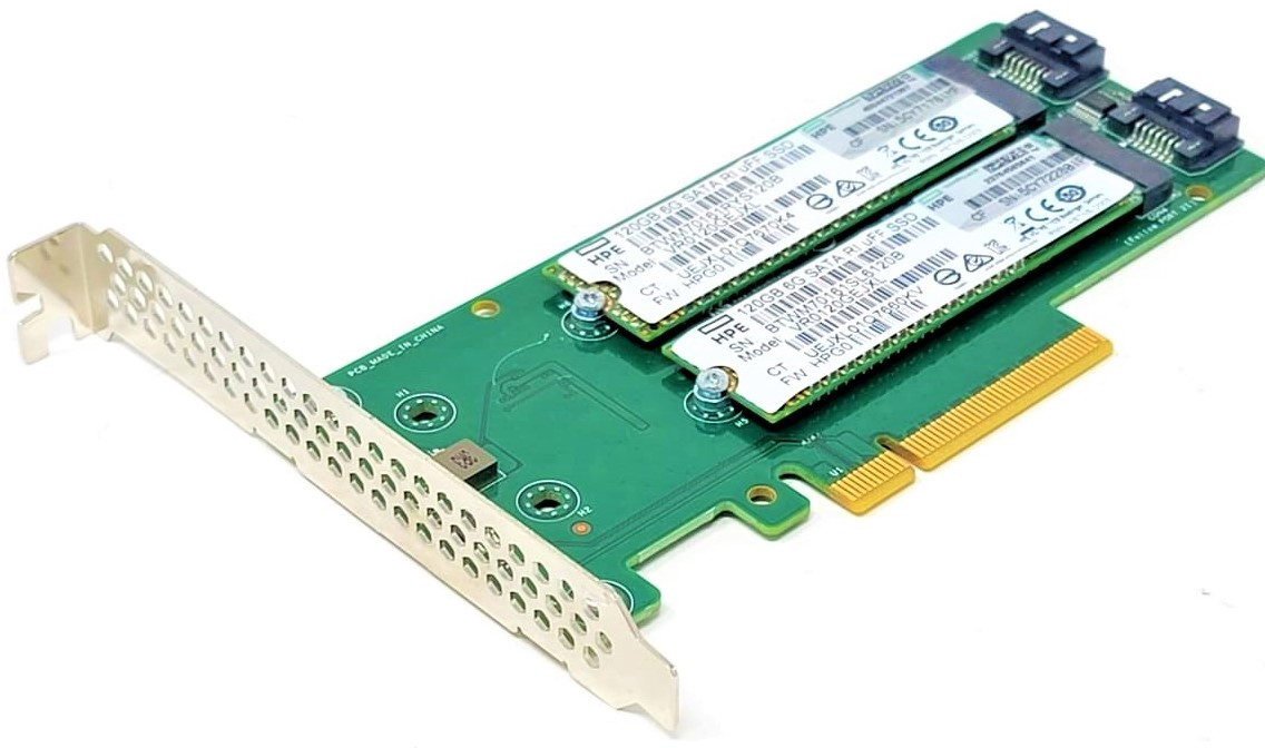 HP 759238-001 - Dual M.2 PCIe Riser Card with 2x 120GB SSD Drives