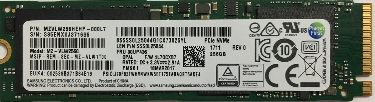 Samsung MZFLV128HCGR-000MV - 128GB M.2 2280 NGFF PCIe NVMe Gen3x4