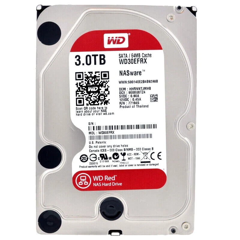 Western Digital WD30EFRX-68EUZN0 - 3TB 5.4K RPM 64MB Cache 6G SATA 