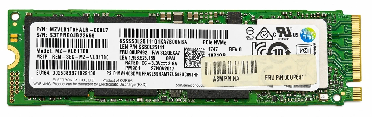 MZ-VLQ1T0B - 1TB M.2 2280 NGFF PCIe NVMe Gen3x4 Solid State SSD