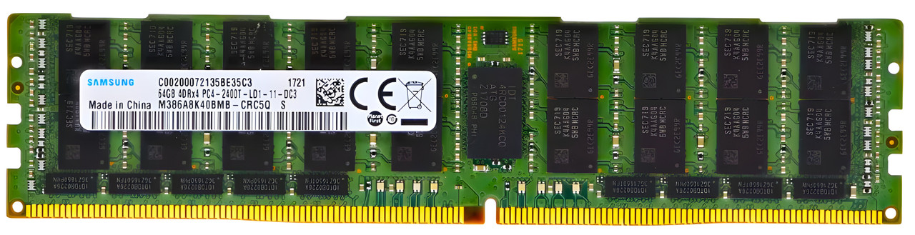 PC4 2400T ECC RDIMM 64GB 6枚 サーバーメモリ384GB 46W0843 - 64GB DDR4-2400T PC4-19200 4DRx4 ECC Registered LRDIMM