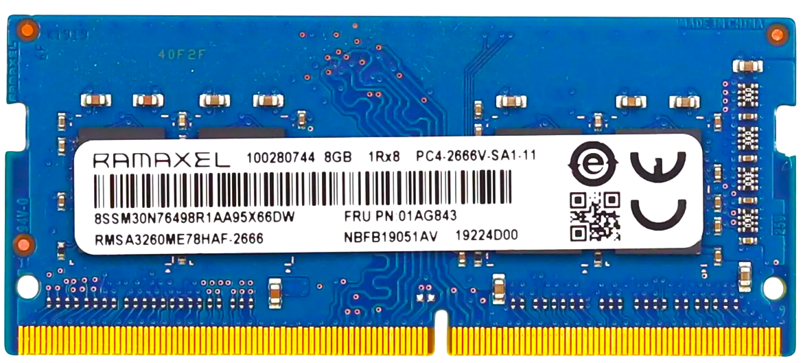 491☆RAMAXEL DDR4 PC4-2666V 8GB×2 計16GB 動作品 DDR4 8GB PC4-