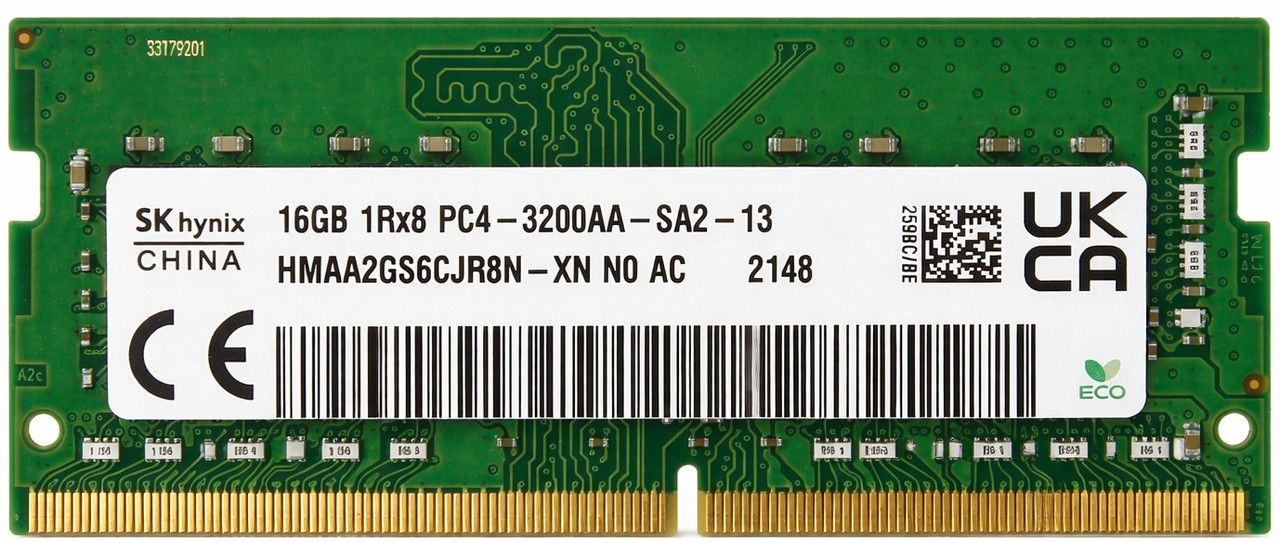 HMAA2GS6CJR8N-XN - 16GB 1x16GB DDR4-3200AA PC4-25600 CL22 260-Pin
