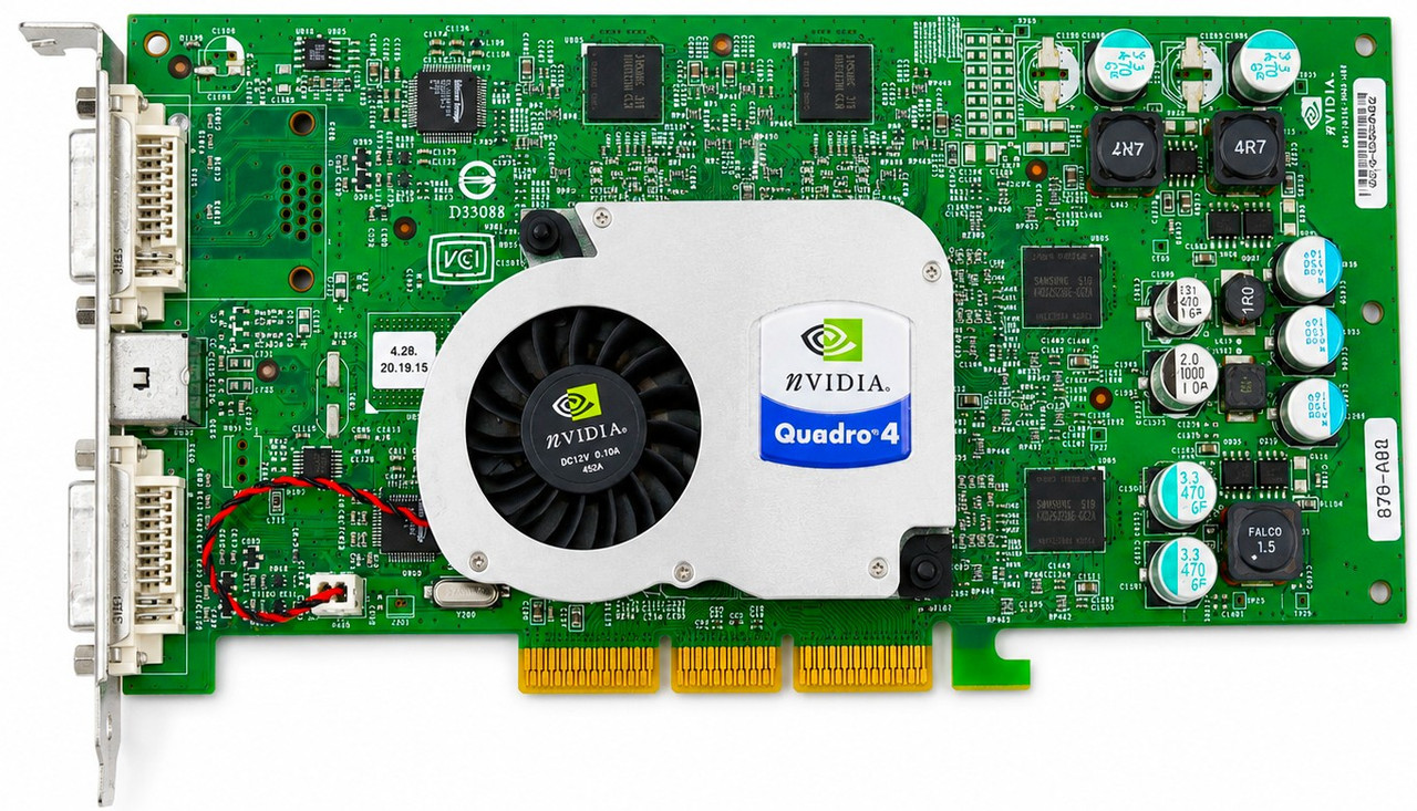 308961-004 - 128MB Nvidia Quadro 4 980XGL Dual DVI 8X AGP Video